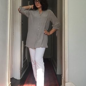 Club Monaco grey silk tunic